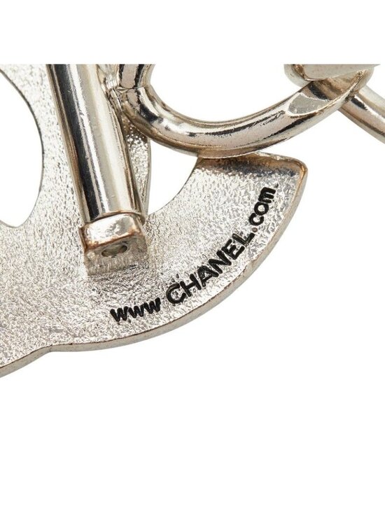 Chanel CC Logo Chain Belt National Flag Silver Multicolor Metal